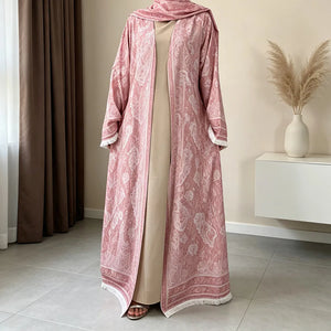 HIA Rose Paisley Open Abaya & Hijab Set — product view 1