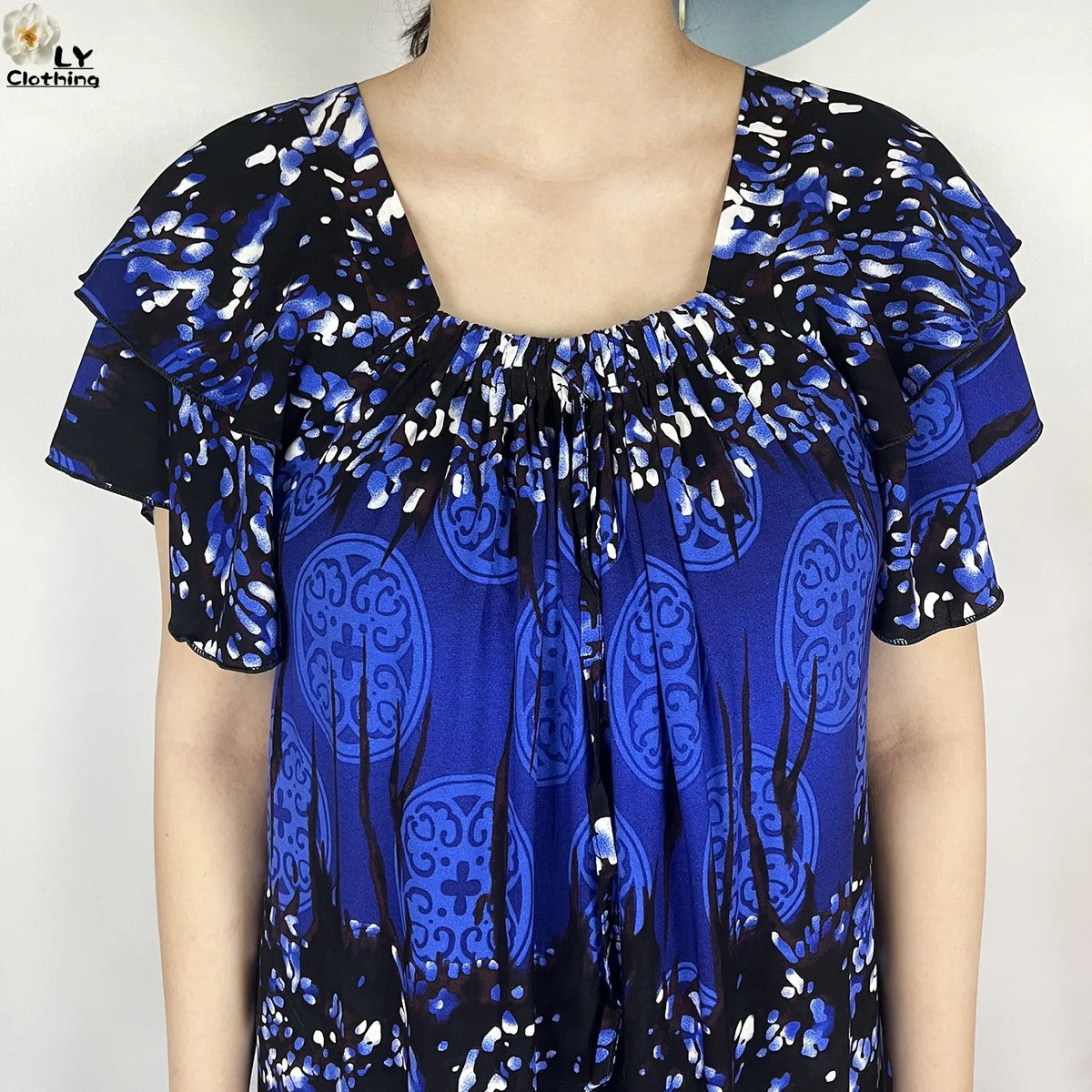 Ornamental Print Dress & Scarf Set | HIA