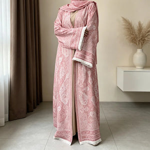 HIA Rose Paisley Open Abaya & Hijab Set — product view 5