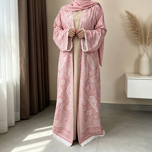 HIA Rose Paisley Open Abaya & Hijab Set — product view 2