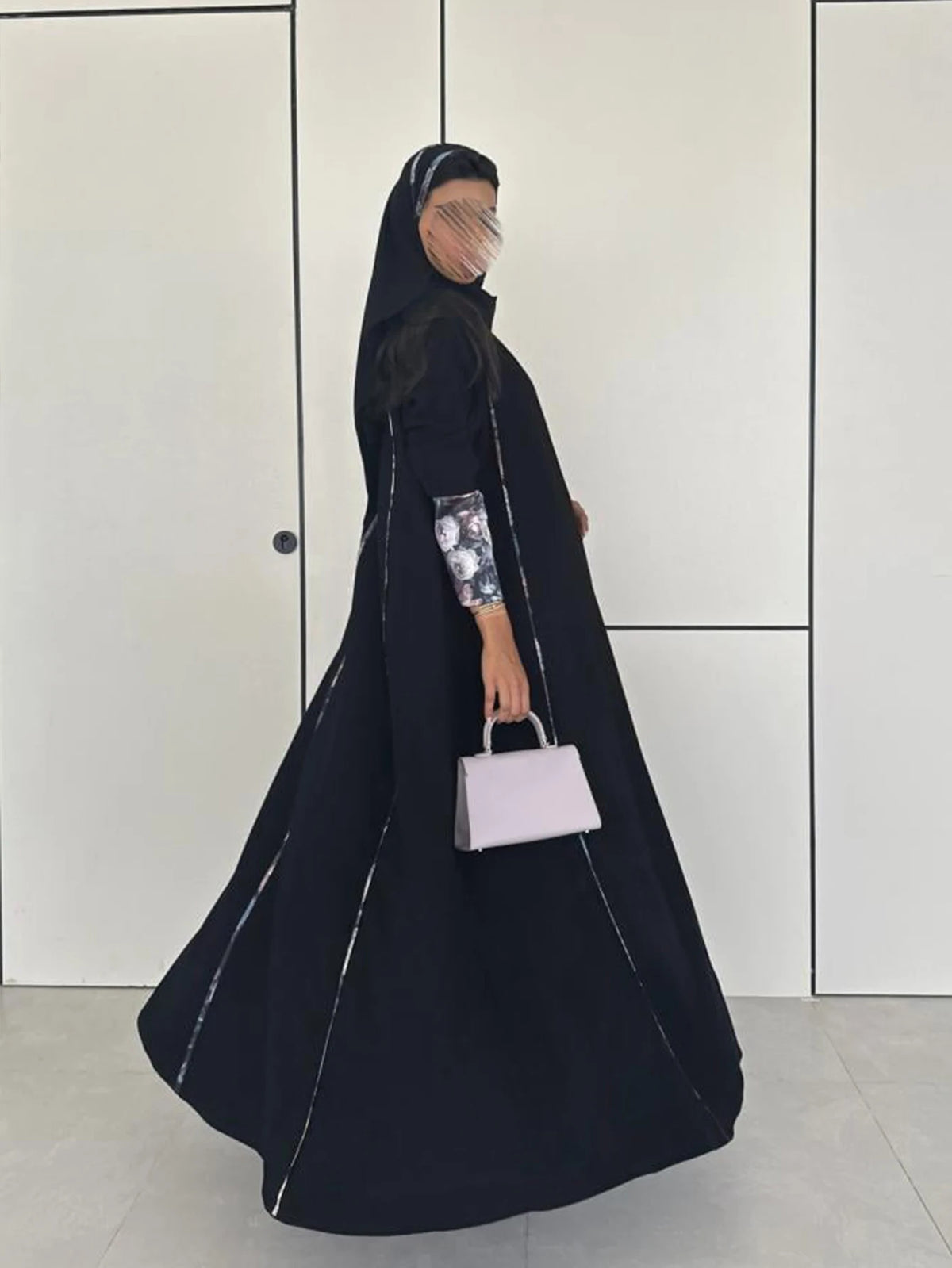 Contrast-Trim Raglan Abaya — product image 1 | HIA
