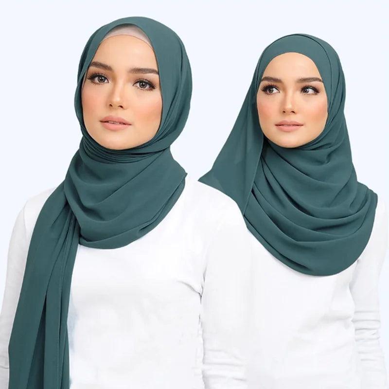 Ramadan Chiffon Hijab (Plain Colors)