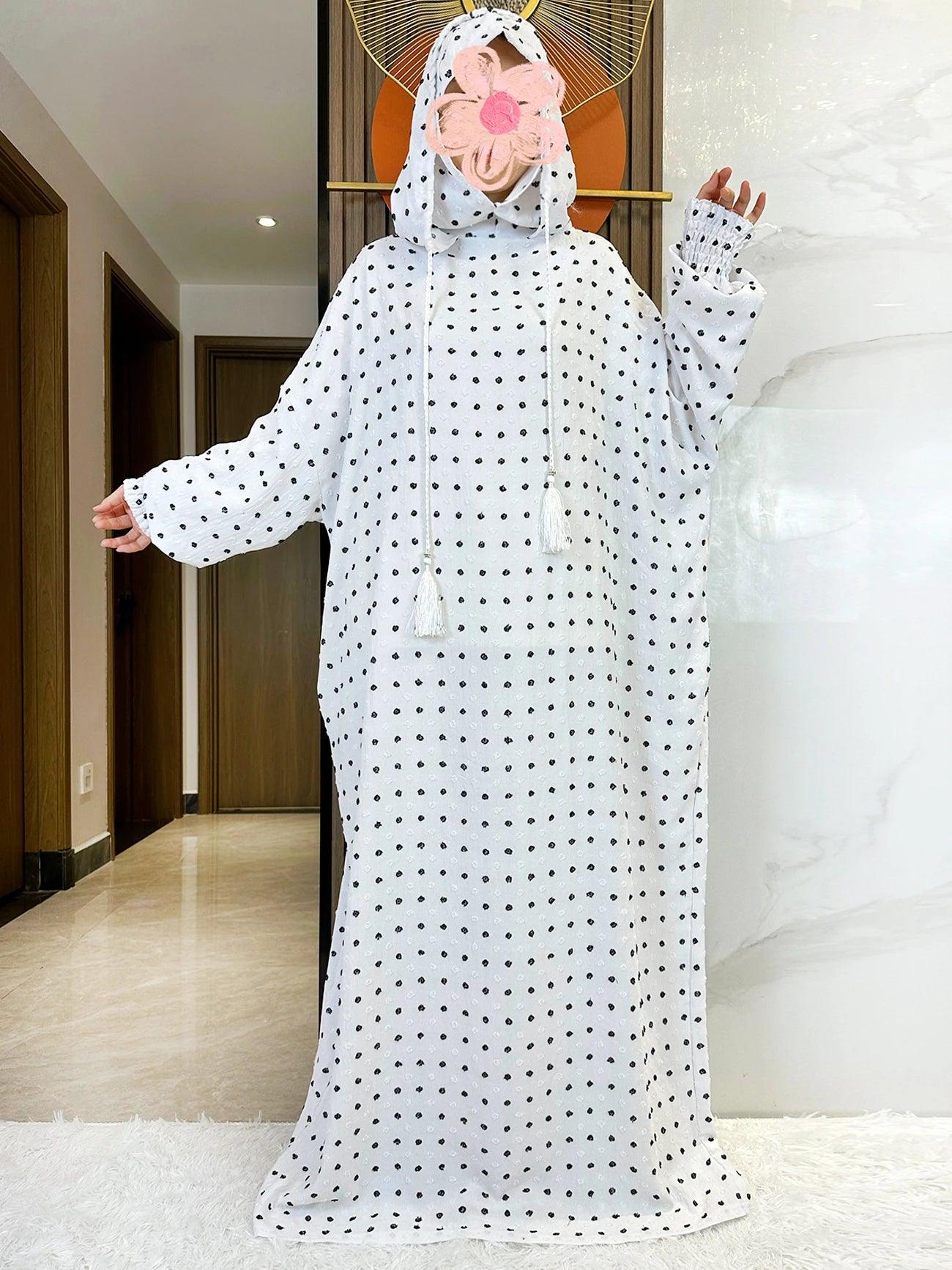 Two-Hat Sanding Cotton Abaya – Latest Ramadan Kaftan