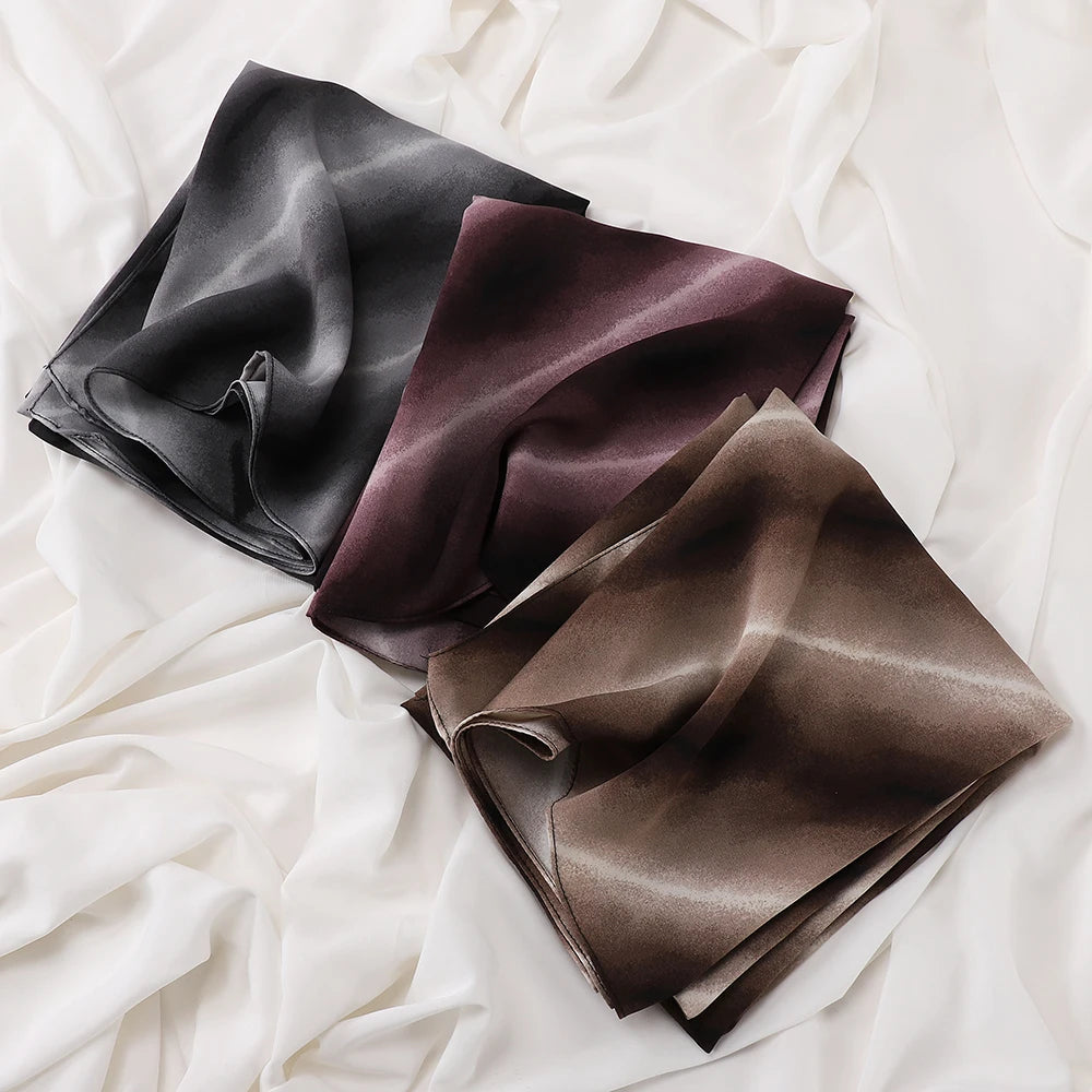HIA Statement Print Chiffon Hijab — scarf styling and fabric detail, view 2