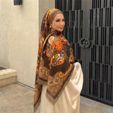 HIA Floral Paisley Satin Scarf — product view 8; scarf only