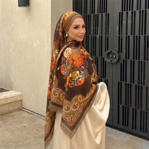 HIA Floral Paisley Satin Scarf — product view 8; scarf only