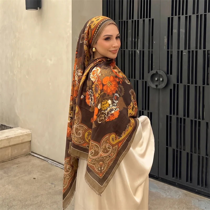 HIA Floral Paisley Satin Scarf — product view 8; scarf only
