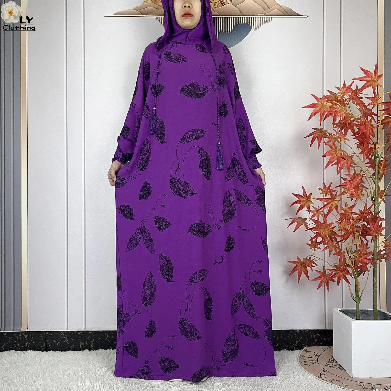 Double-Hat Cotton Abaya – Loose Kaftan for Ramadan