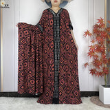 Geometric Maxi Dress & Oversized Scarf Set — Coral Geometric | HIA