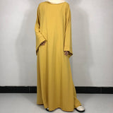 Turmeric yellow Classic Nida Belted Abaya