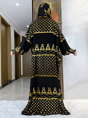 Ornate Gold-Print Prayer Dress | HIA