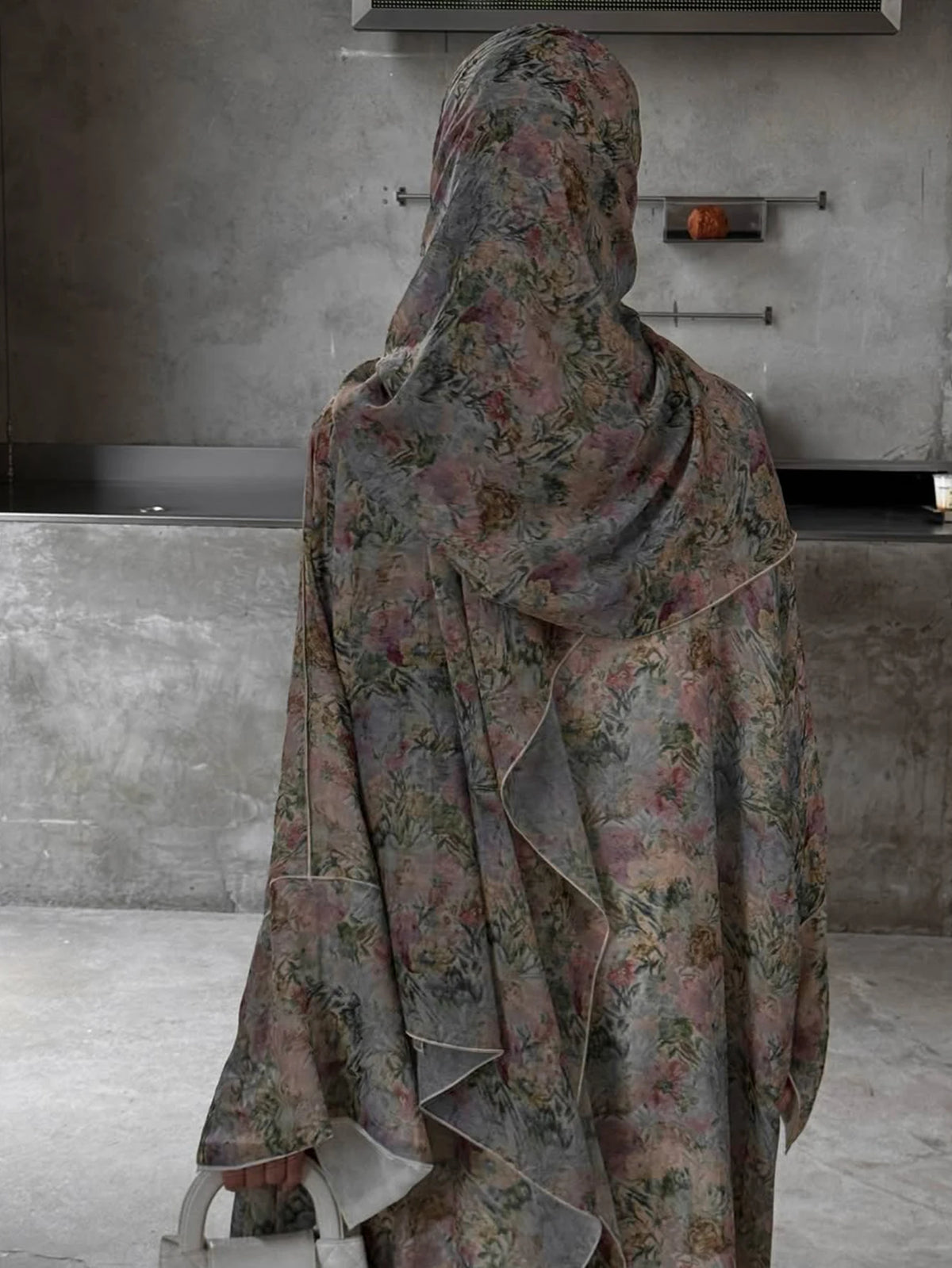 HIA soft floral scarf – back detail