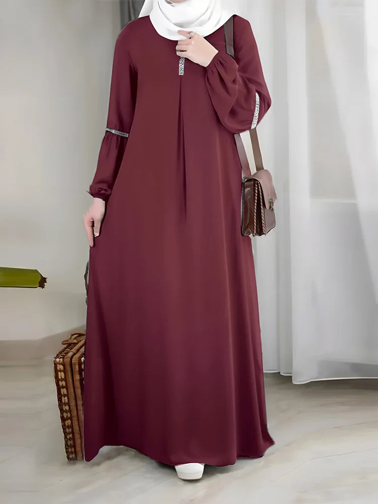 Moroccan Sequin Abaya – Long Sleeve Casual Sundress