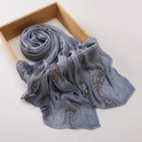 HIA Ornamental Crinkle Hijab — scarf styling and fabric detail, view 6