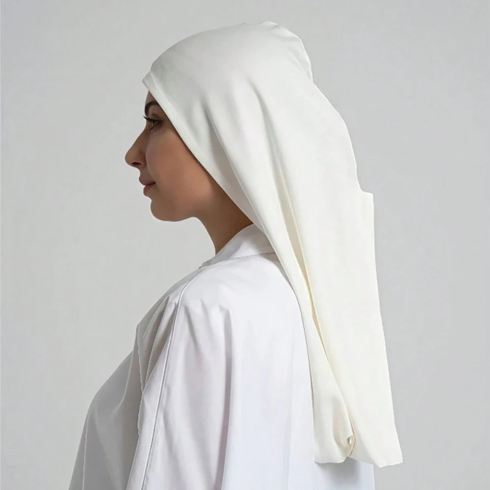 HIA Stretch Tie-Back Undercap — side view with tie ends
