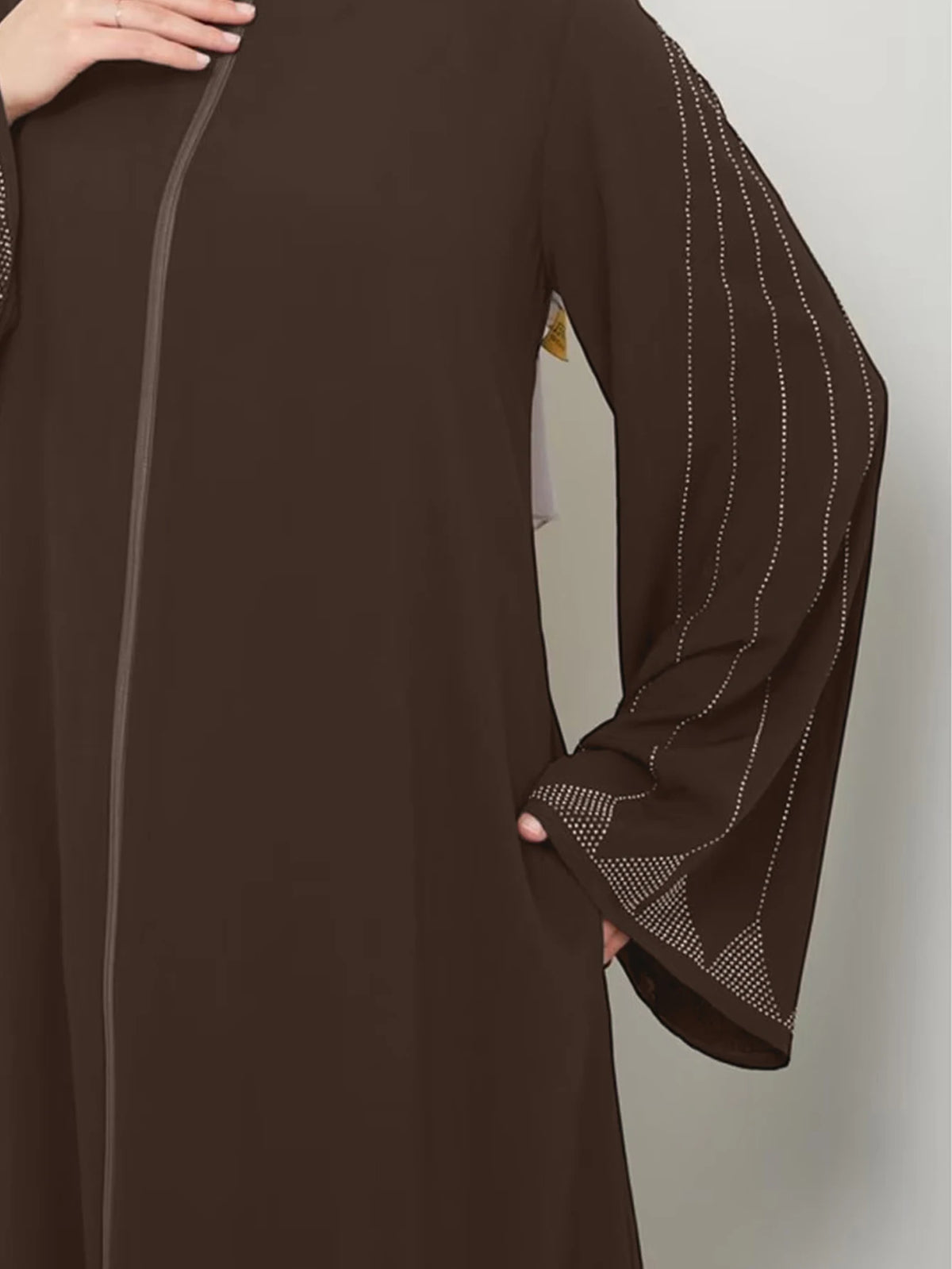 Embellished-Sleeve Zip Abaya — product image 4 | HIA
