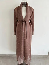 Statement Pleated Open Abaya — design and styling view 19