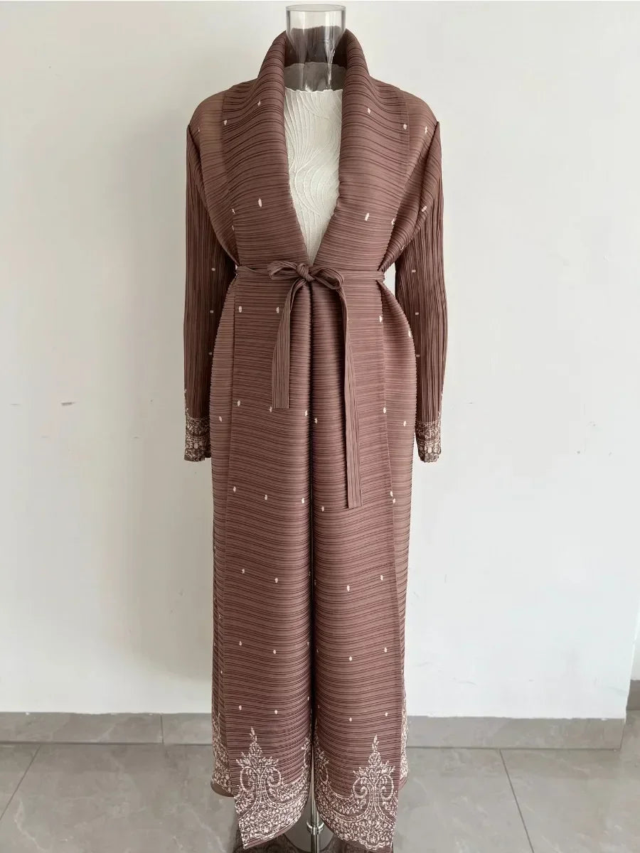 Statement Pleated Open Abaya — design and styling view 19