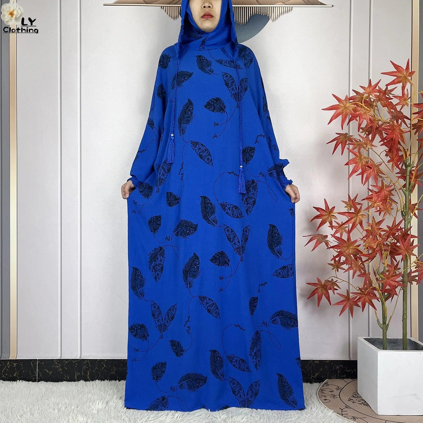 Double-Hat Cotton Abaya – Loose Kaftan for Ramadan