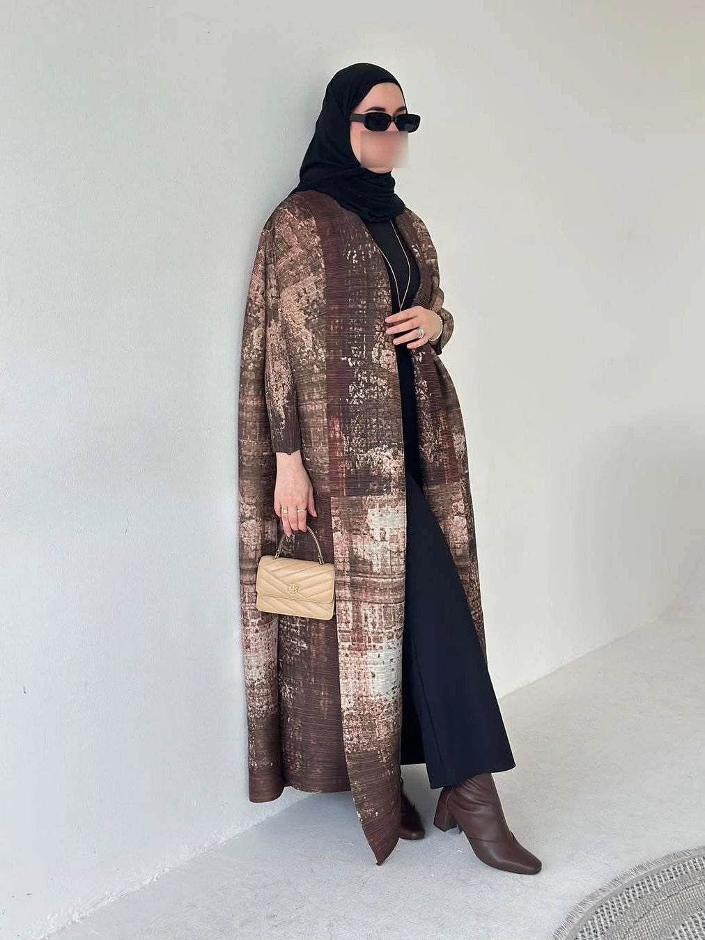 Pleated Open Abaya — design and styling view 5