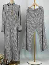 Patterned longline shirt and coordinating trousers by HIA — view 8