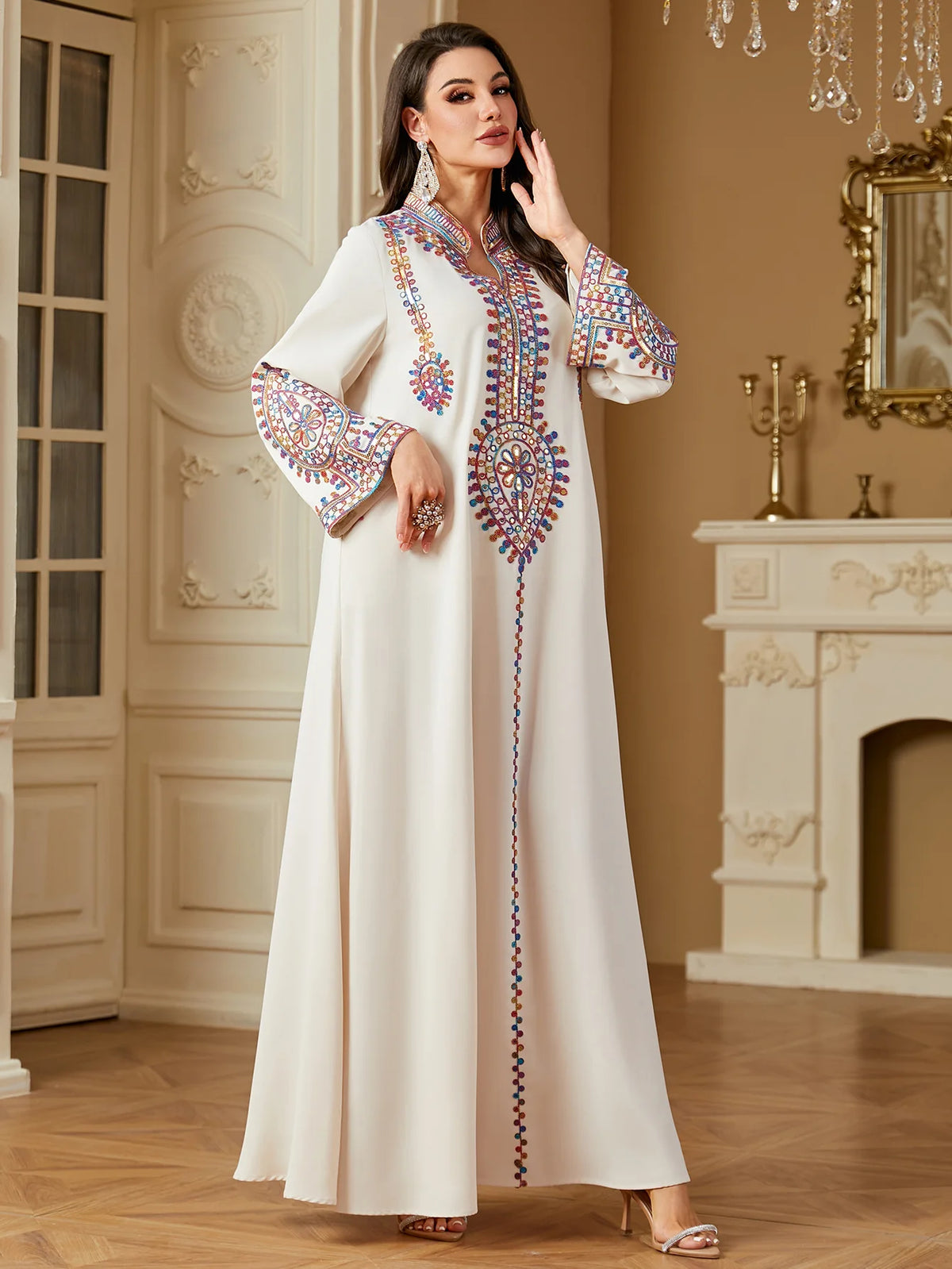 Colorful Embroidery Maxi Dress — product image 5 | HIA