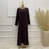 HIA Essential Long-Sleeve Abaya — Maroon