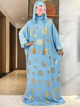 Gold Dust Two-Hat Cotton Abaya – Shimmering Prayer Kaftan