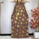 Printed Hooded Prayer Dress — Mocha | HIA