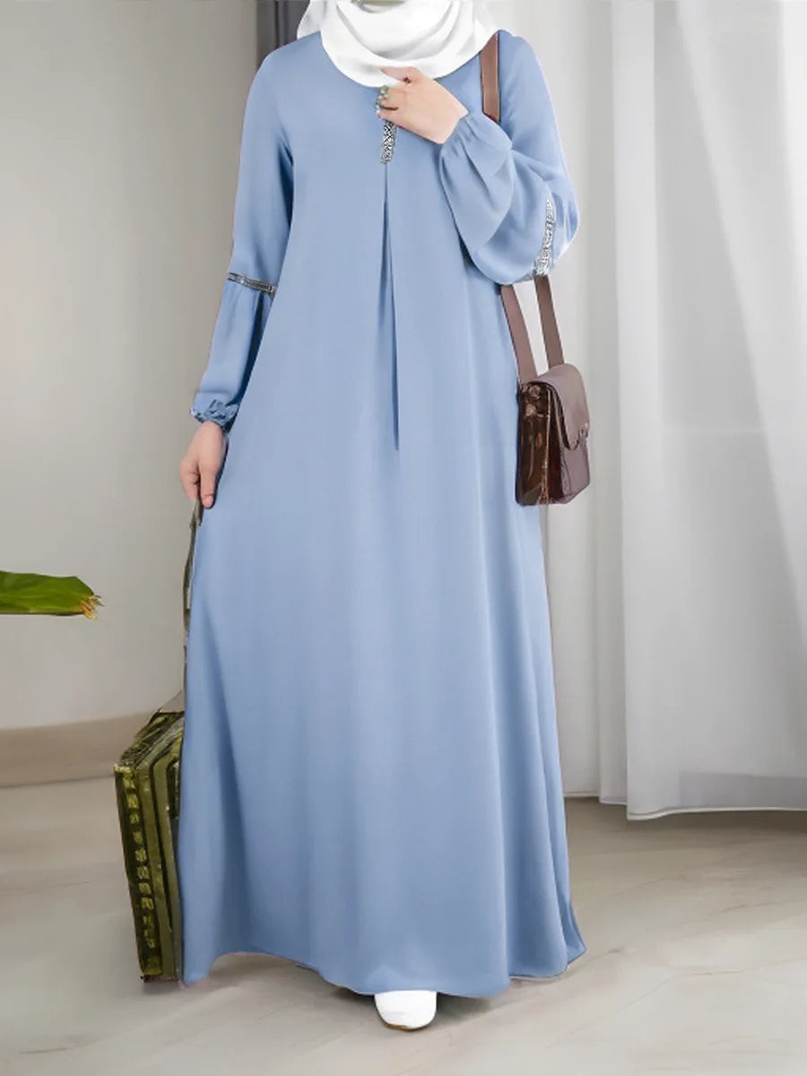 Moroccan Sequin Abaya – Long Sleeve Casual Sundress