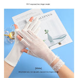 Lightweight Breathable Lace Sun Protection Gloves – Elegant Women’s UV Gloves