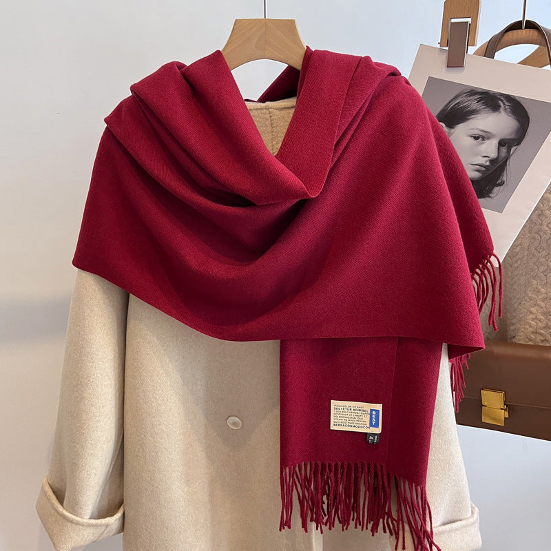 Oversized Brushed Scarf – Soft Woven Shawl in 39 Elegant Colors