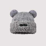 Women’s Plush Bear Hat – Cute Furry Winter Warm Hat