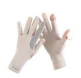 Summer UV Protection Ice Silk Gloves – Breathable, Elastic & Lightweight