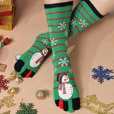 Women’s Christmas Five-Finger Socks – Cute Winter Split-Toe Holiday Design