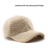Unisex Lamb Wool Baseball Cap – Warm & Stylish Curved Brim Hat