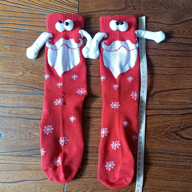 Halloween & Christmas Magnetic Hand Socks – Fun Couple Stockings
