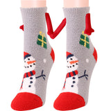 Magnetic Christmas Couple Socks – Coral Fleece Warm Slipper Tube