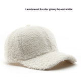 Unisex Lamb Wool Baseball Cap – Warm & Stylish Curved Brim Hat