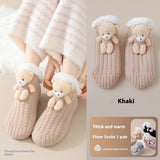Women’s Winter Fleece Lined Socks – Warm Cartoon Lambswool