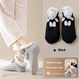 Women’s Winter Fleece Lined Socks – Warm Cartoon Lambswool