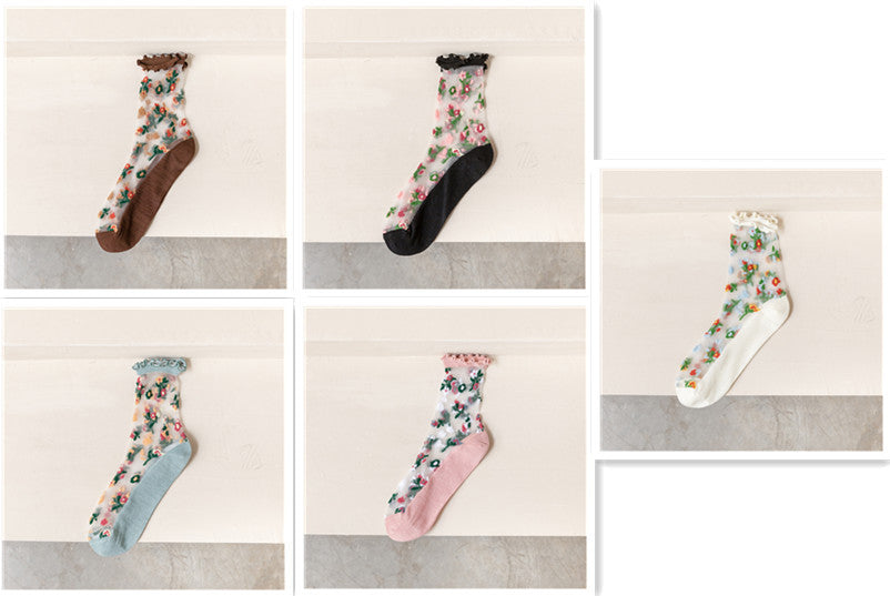 Women’s Fashion Personality Crystal Glass Stockings