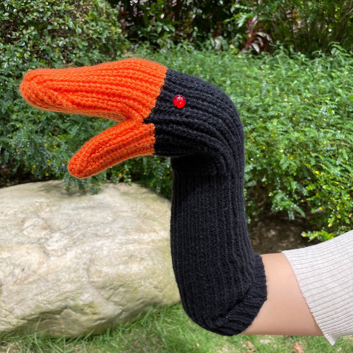 Unisex Knitted Wool Mittens – Cold-Proof Winter Gloves