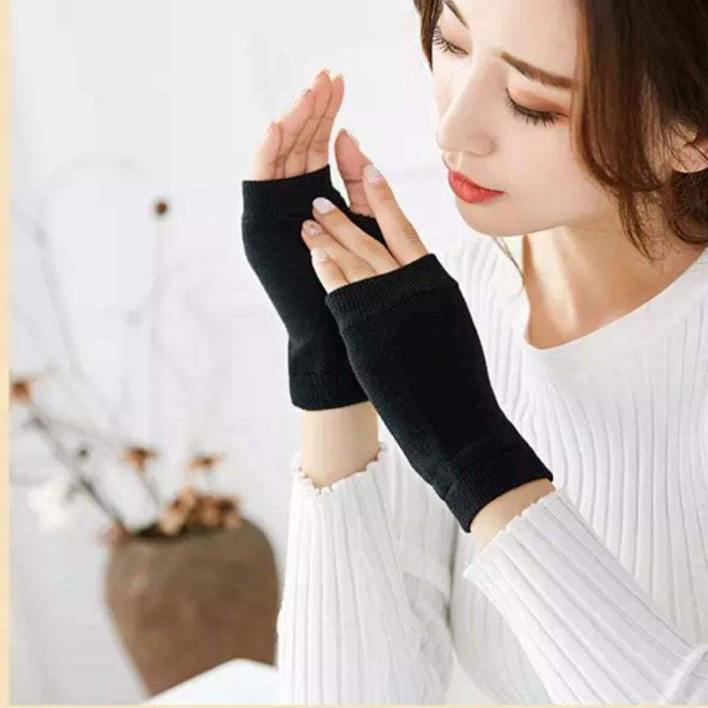 Winter Knitted Fingerless Gloves – Unisex Half Finger Sports Design