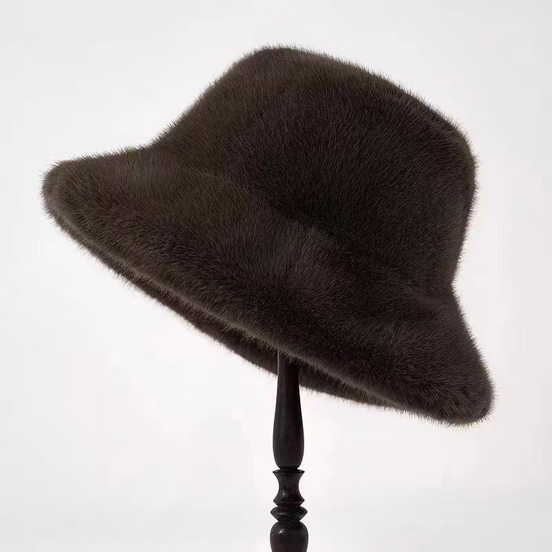 Women’s Plush Wool Beret – Waterproof Autumn & Winter Retro Hat