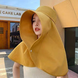 Women’s Integrated Neck & Shawl Sunscreen Hat – Ultimate UV Protection