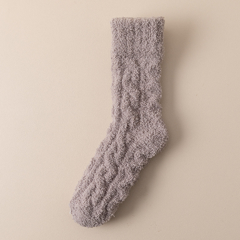 Winter Fuzzy Coral Fleece Socks – Thickened Anti-Slip Home Sleep Socks