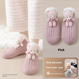 Women’s Winter Fleece Lined Socks – Warm Cartoon Lambswool