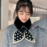 Bow-Knot Faux Rabbit Fur Scarf – Soft & Warm Winter Neck Wrap