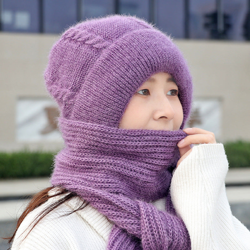 Women’s Fleece-Lined Knitted Hat – Thickened Winter Beanie